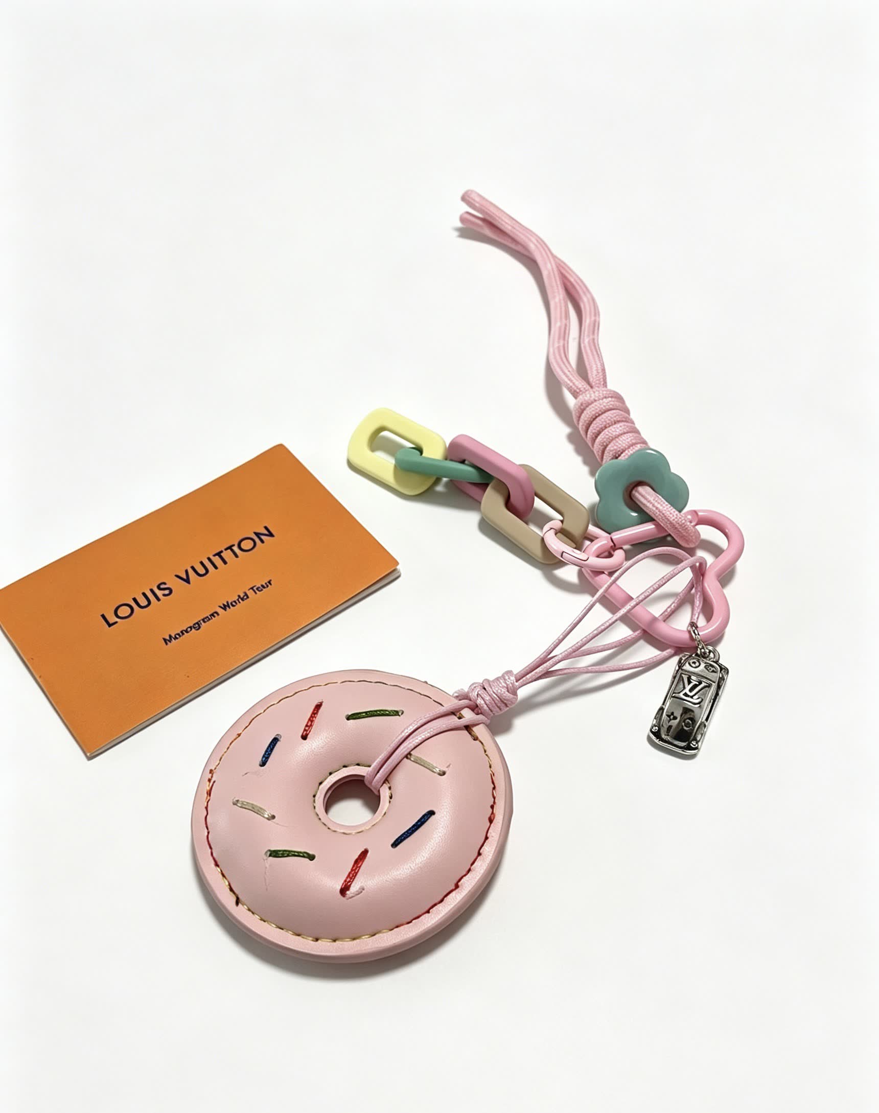 Louis Vuitton Pink Donut Keychain